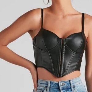 Women's Black Corset Top